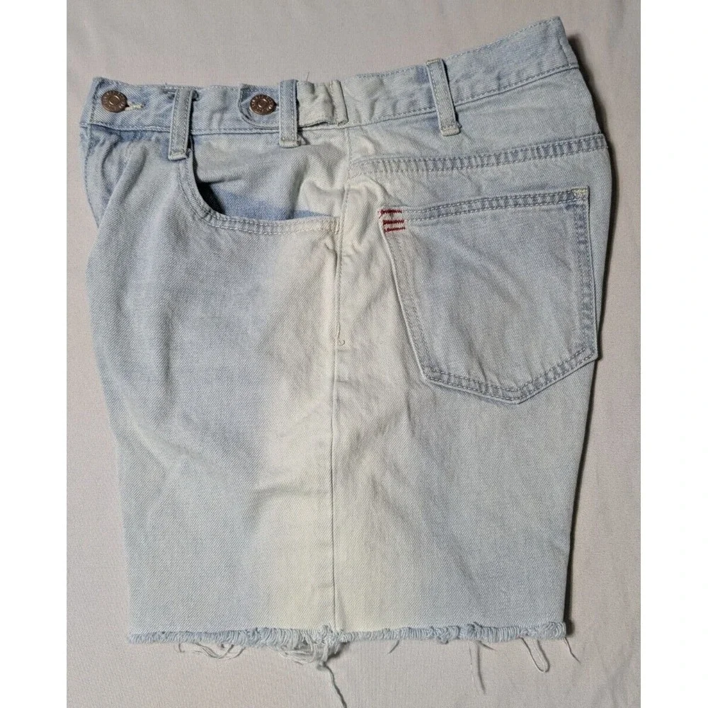 BDG URBAN OUTFITTER LONG LINE CARPENTER Women Size 27‎ Blue Dyed Denim Shorts